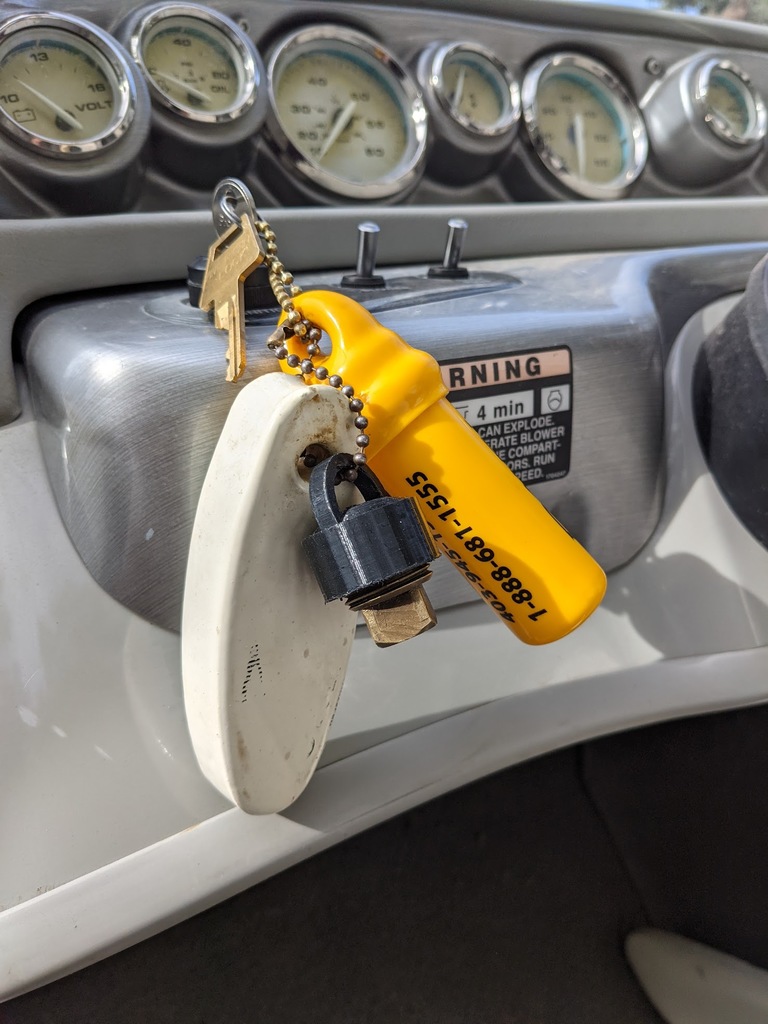 Boat Drain Plug Keychain