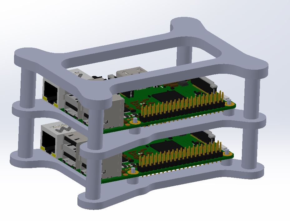 Raspberry Pi 2/3 Cluster Case