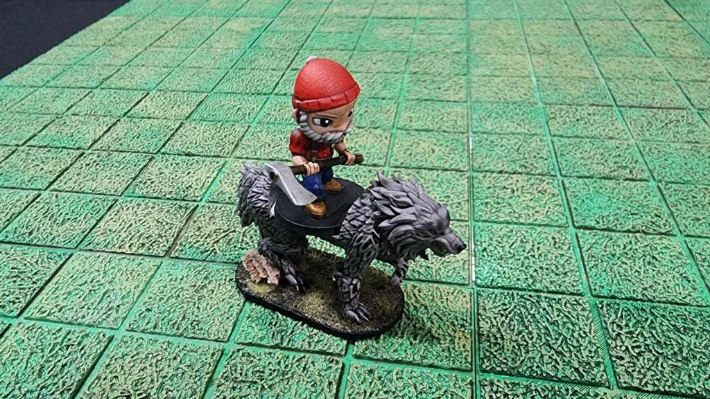 Wolf Mount Miniature with removable back for 1 inch base
