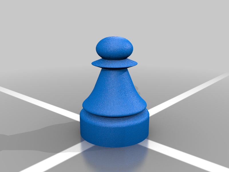 Pawn for portable miniature chess with magnet