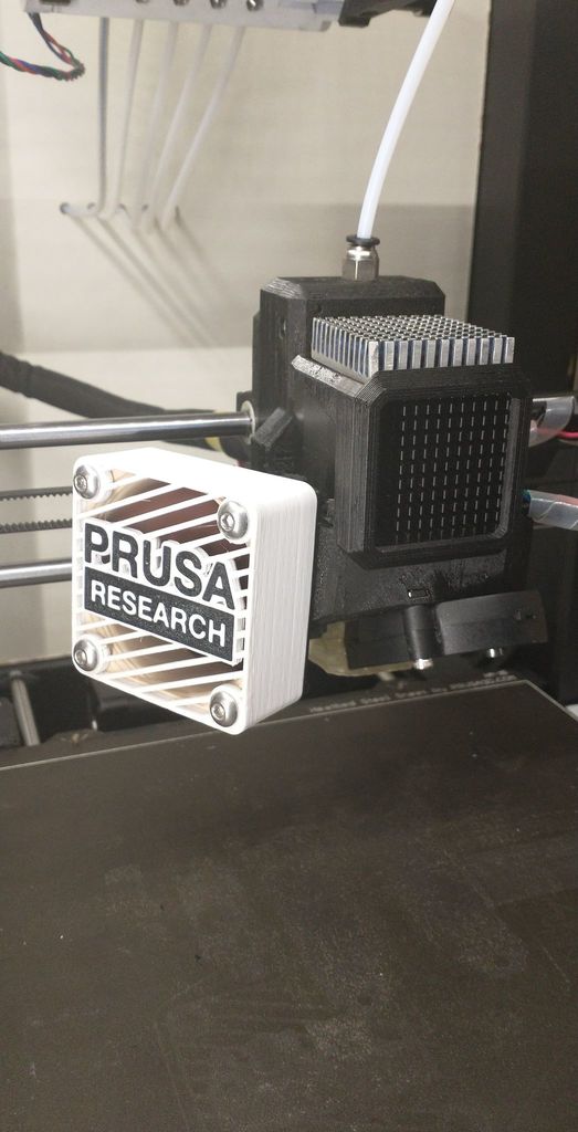 Prusa Pitstop extruder cover Prusa research logo