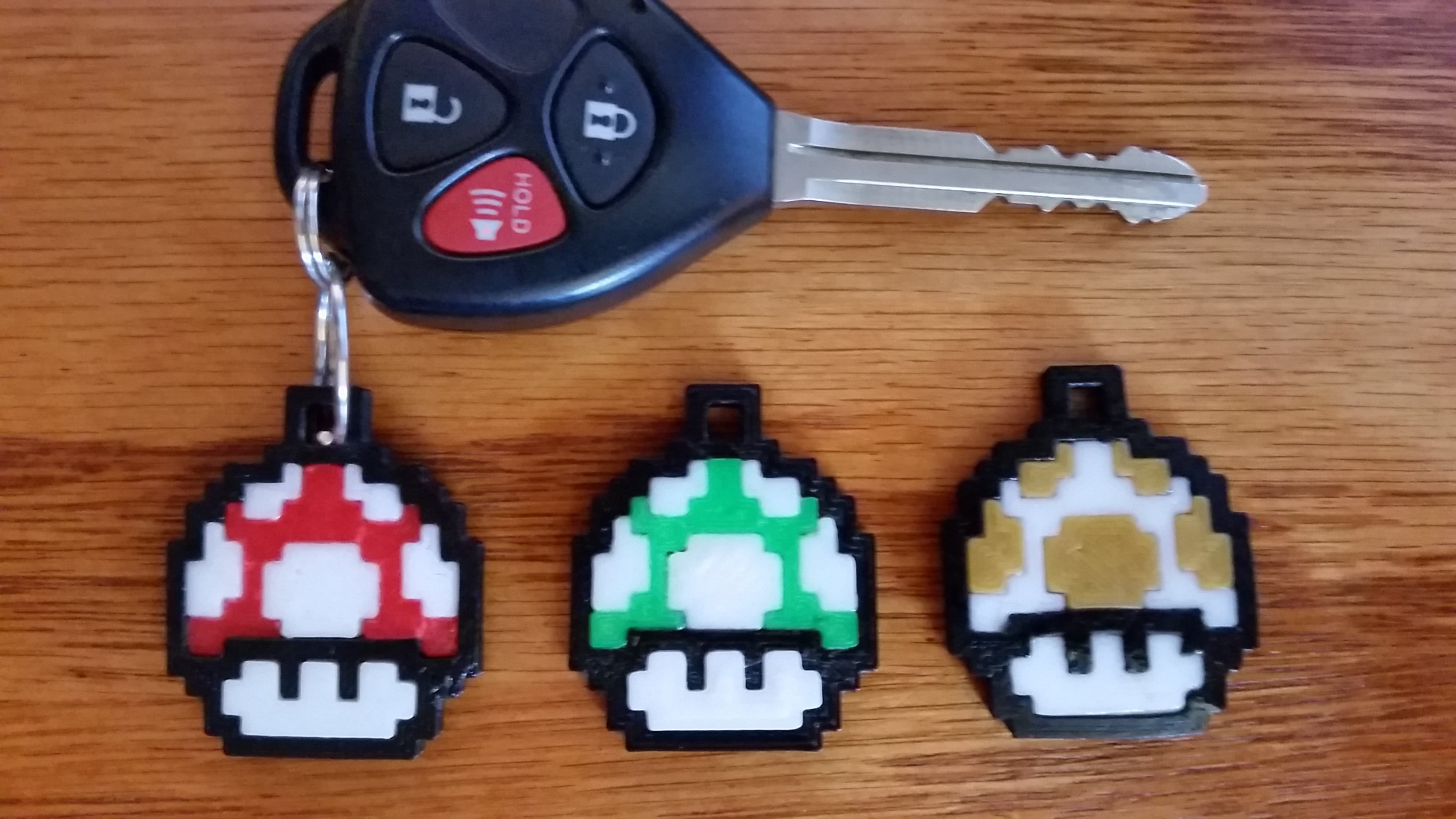 Super Mario 8-Bit Mushroom Keychain