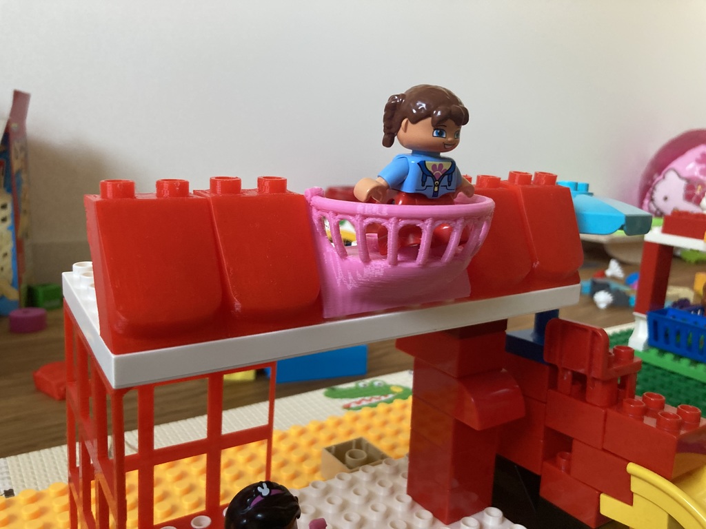Balcony with rails (Lego Duplo compatible)