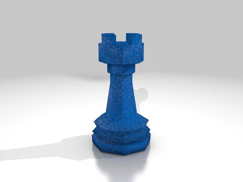 Low Poly Rook Chess Piece