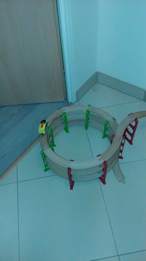 Spiral Ramp for Wooden Train Tracks