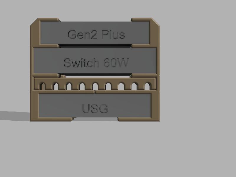 Ubiquiti Unifi rack for USG, Switch and Cloudkey Gen2 plus
