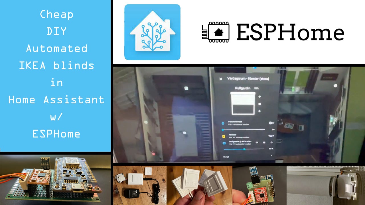 Motorized blinds extremely cheap (IKEA Fridans esphome HA Home Assistant , MQTT homekit/homebridge + more or standalone)