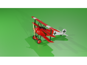 Fokker Dr.1 Triplane - Red Baron Plane - model 32 pieces.