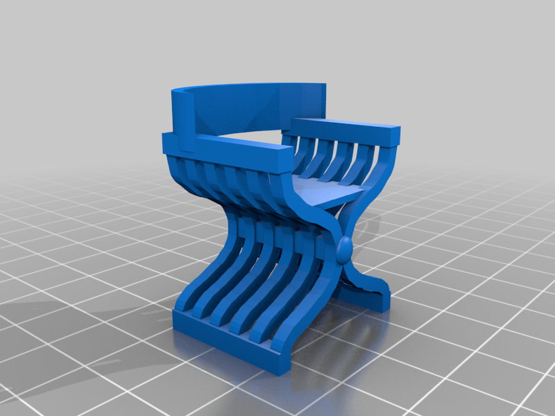 Quarter Scale Medieval Chair (28mm)