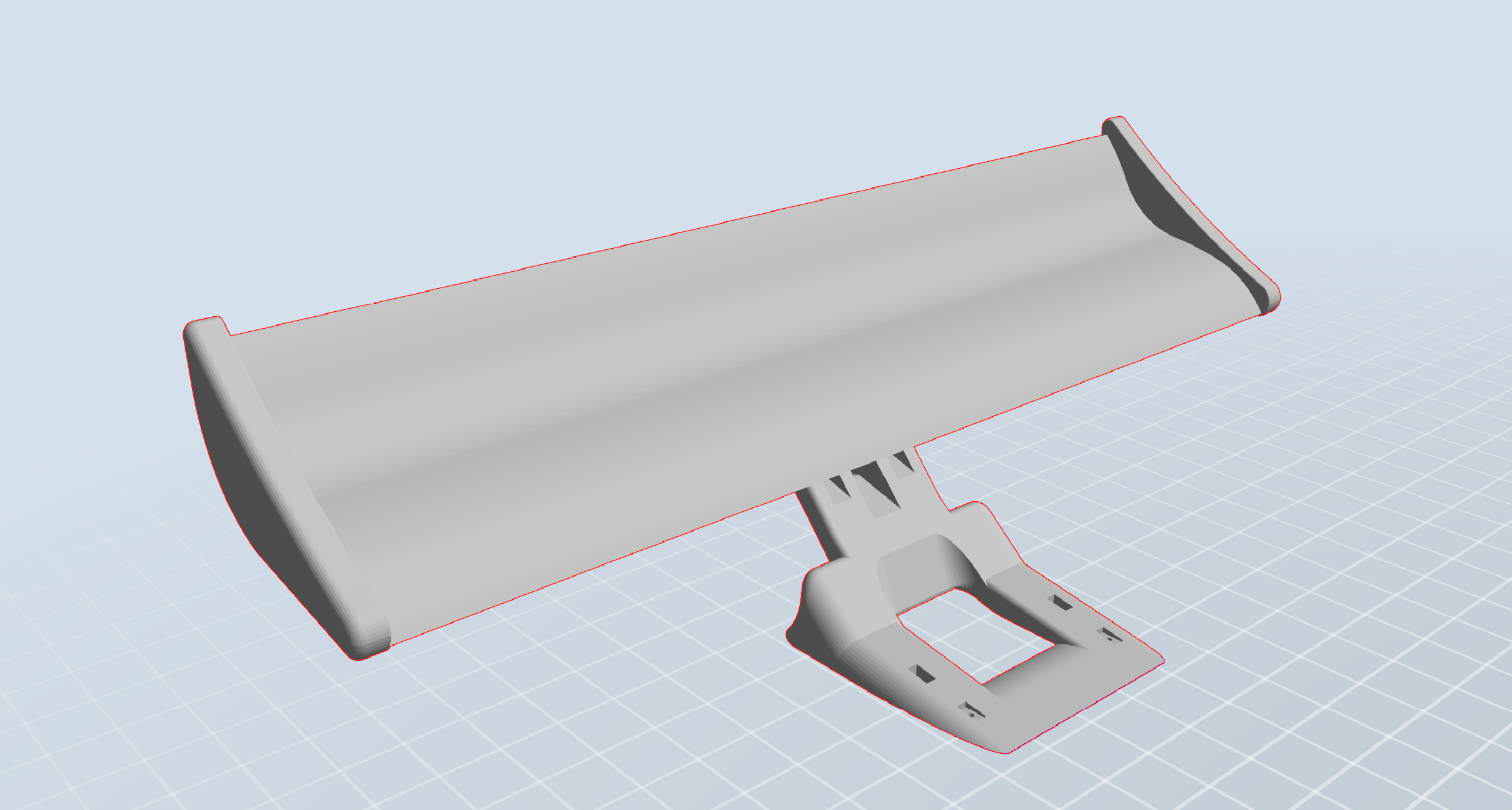 Wing with single support per RC 1:10 - Ala con supporto singolo per RC 1:10