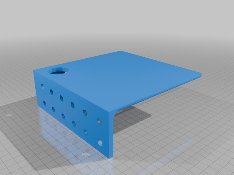 Multiboard Corner Shelf - With wire hole