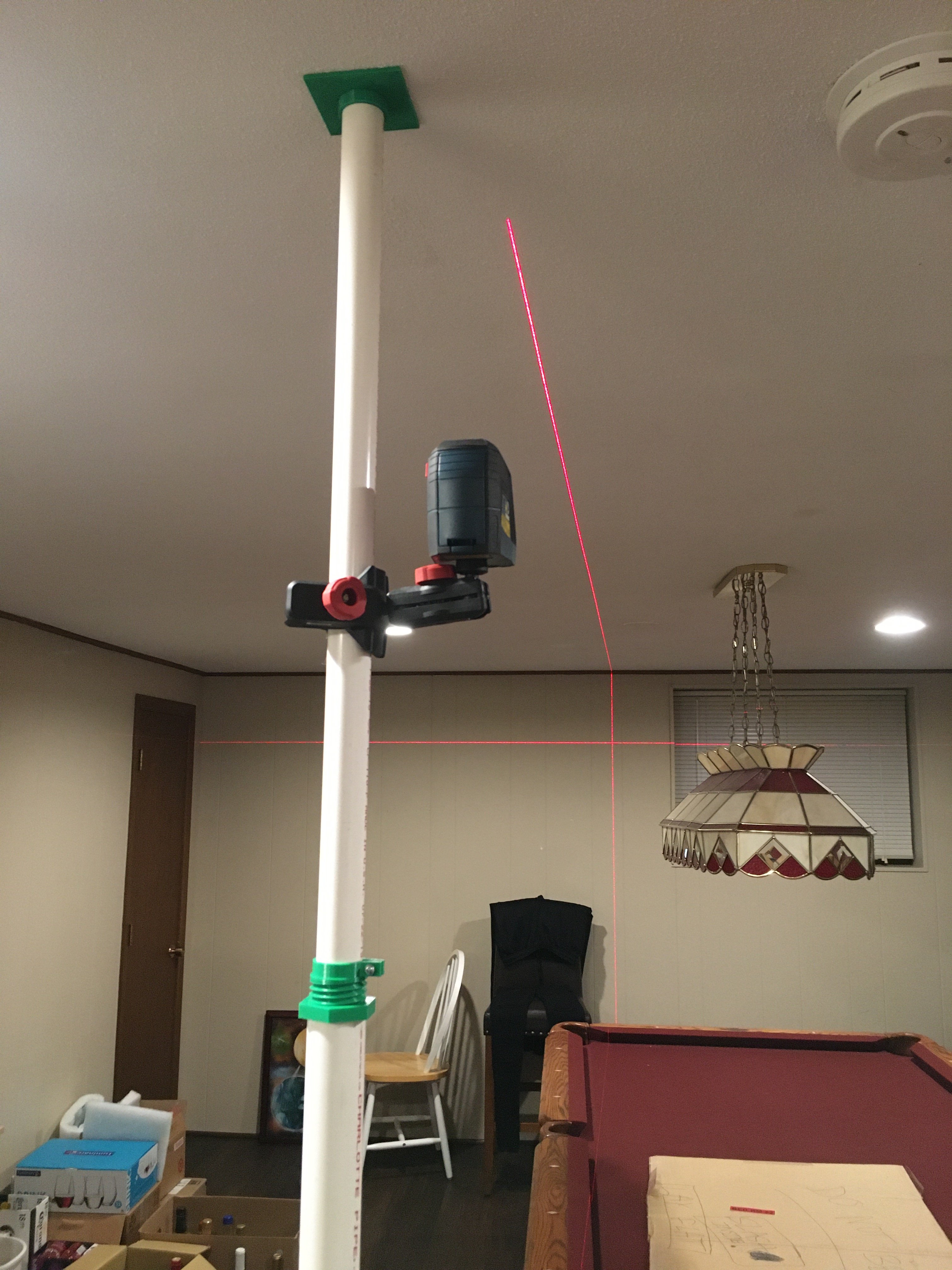 Laser Level Mounting Pole PVC