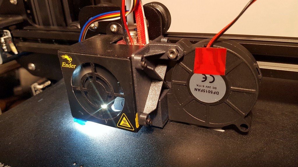 Ender 3 radial 5015 fan mount and simple duct