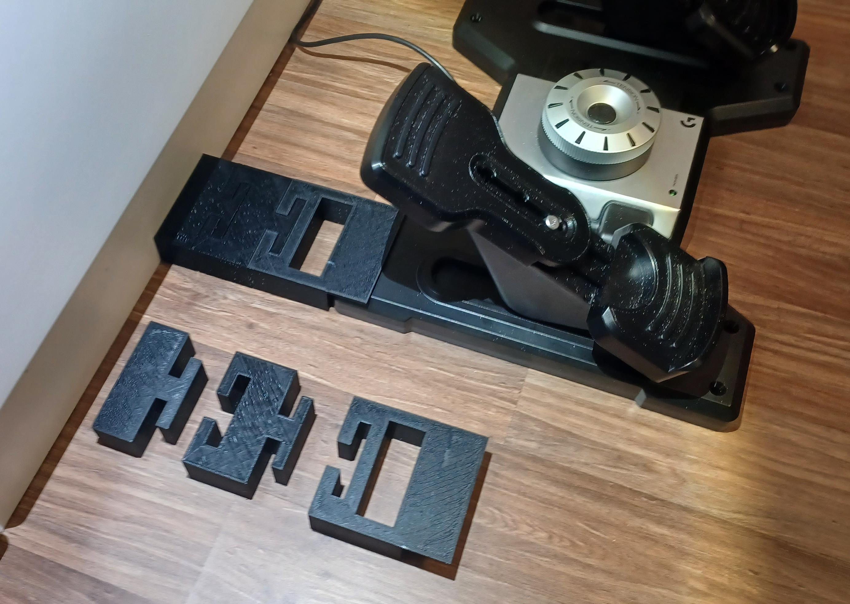 Logitech Saitek rudder pedals spacers