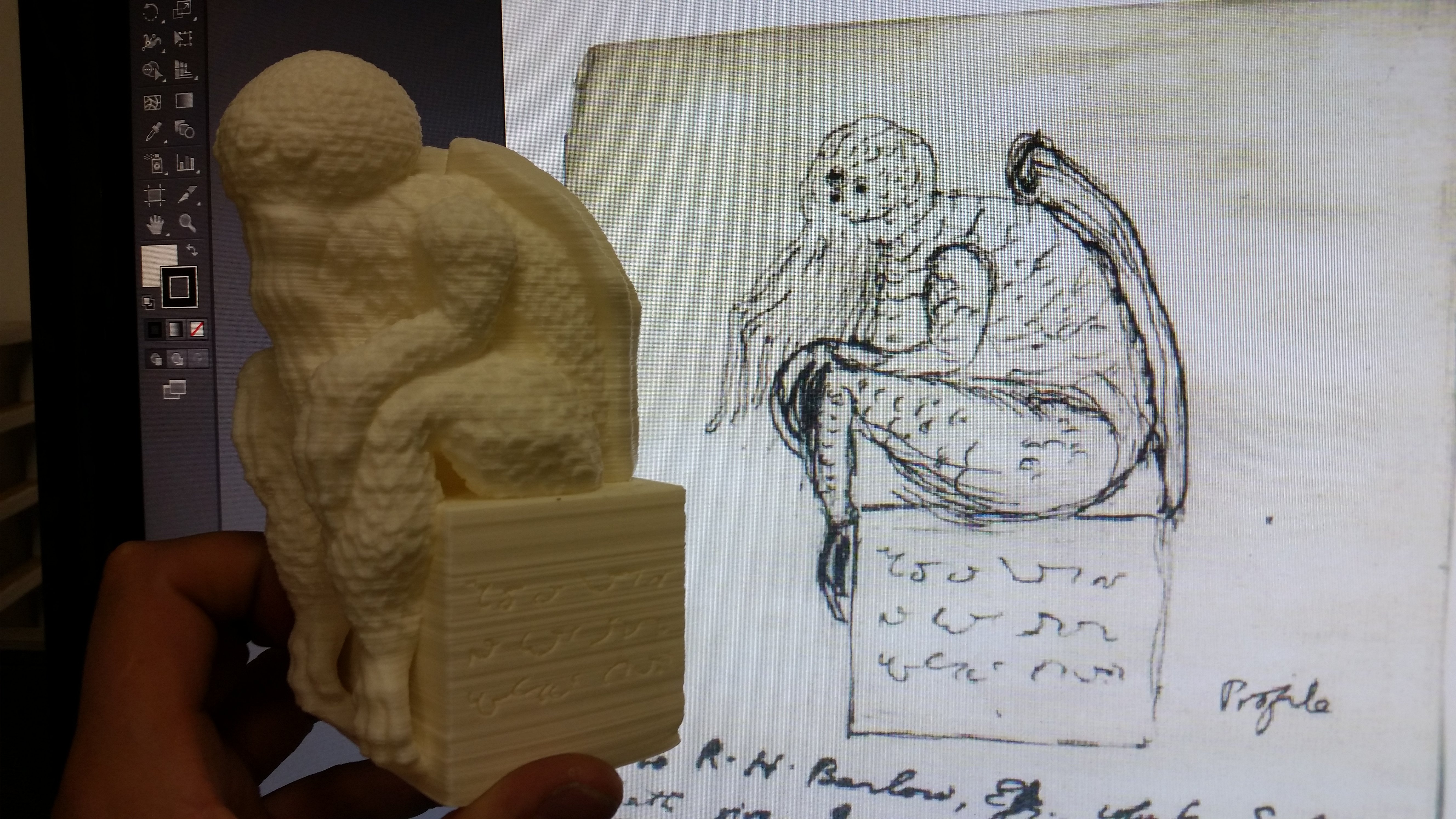 Cthulhu Statuette (with Mysterious Writings Added)