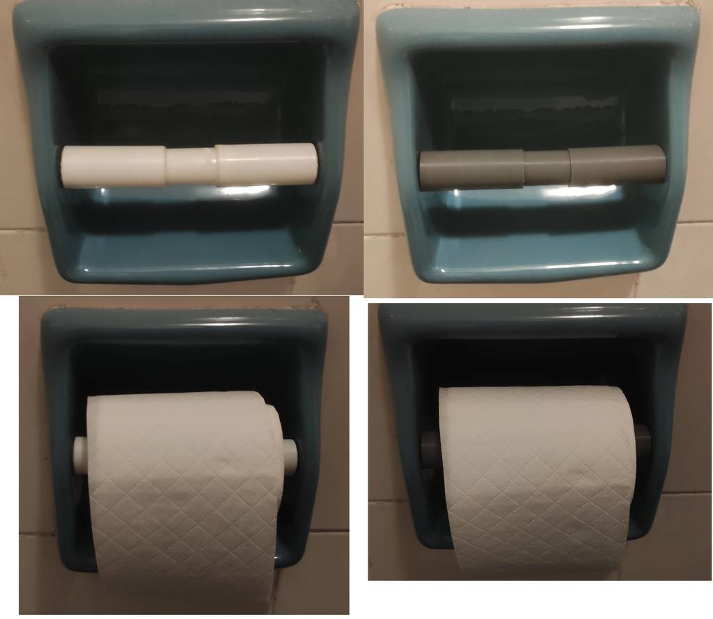Toilet paper roll adjustable spindle