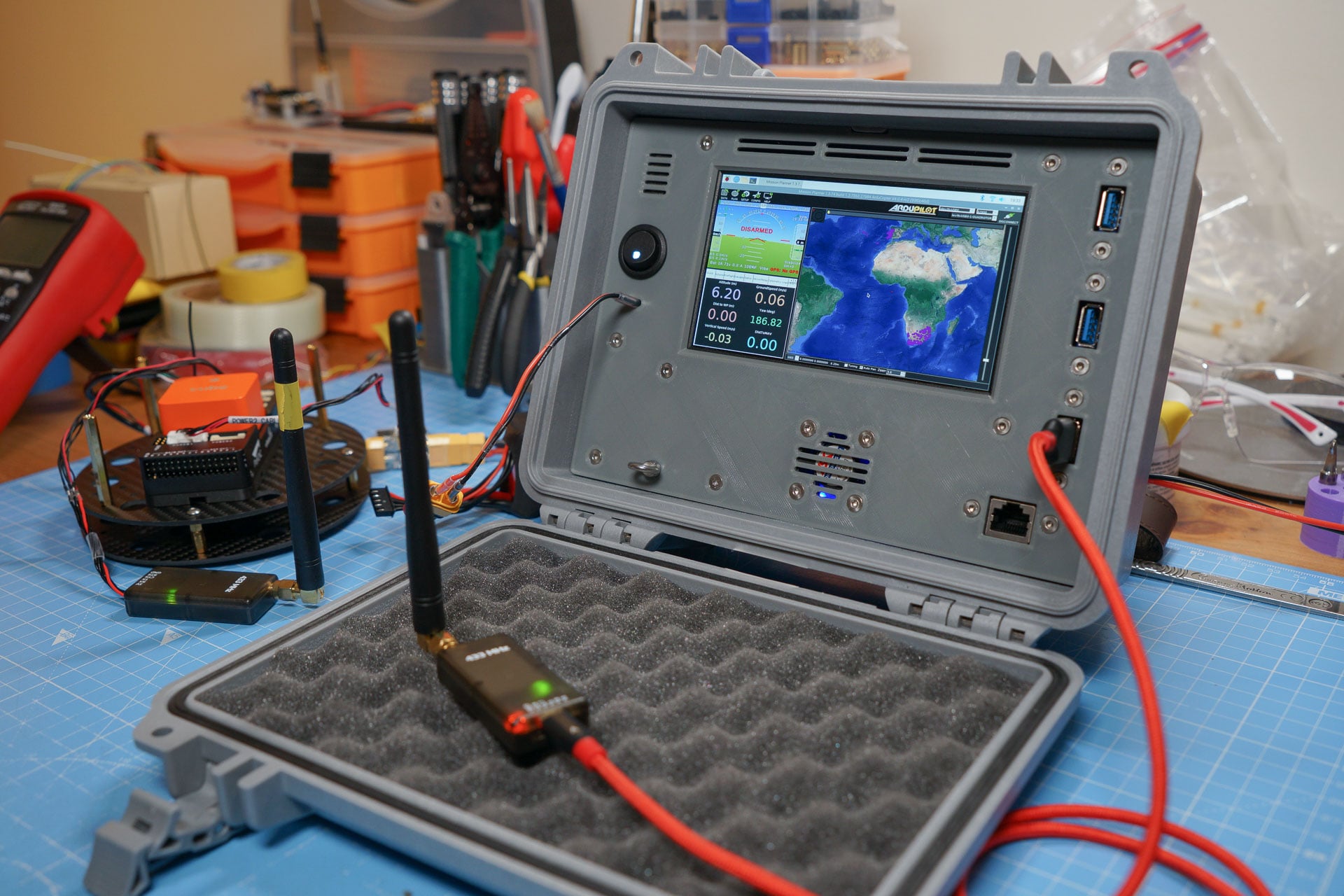 Raspberry Pi 4 + Pelican 1150 field computer / ground station / cyberdeck