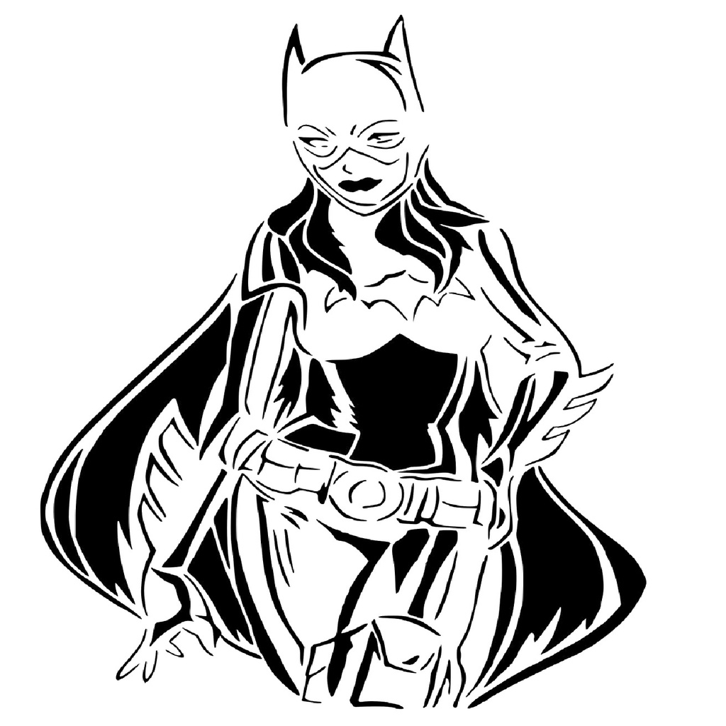 Bat Girl stencil 3