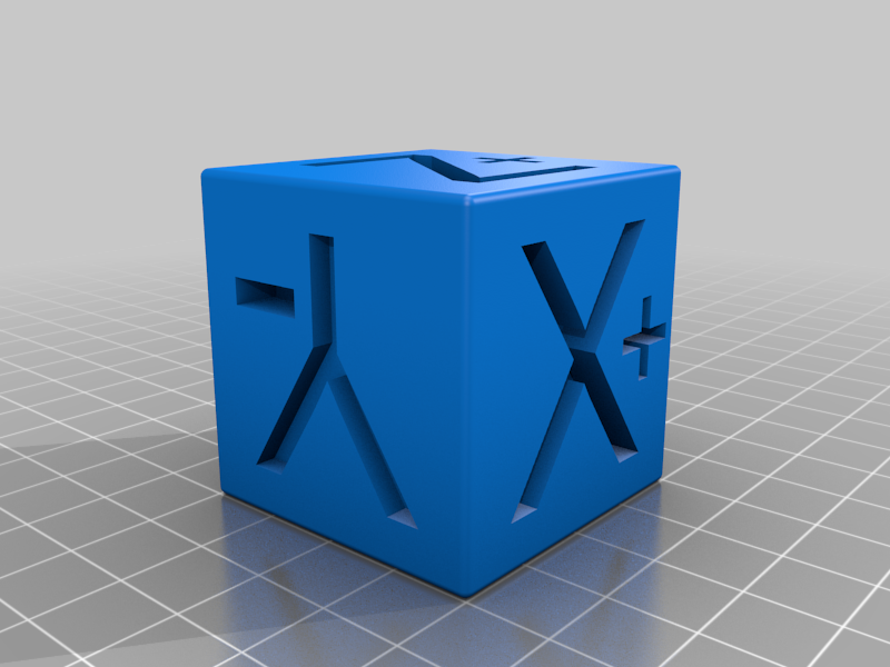 3D Cube - Axis Orientation