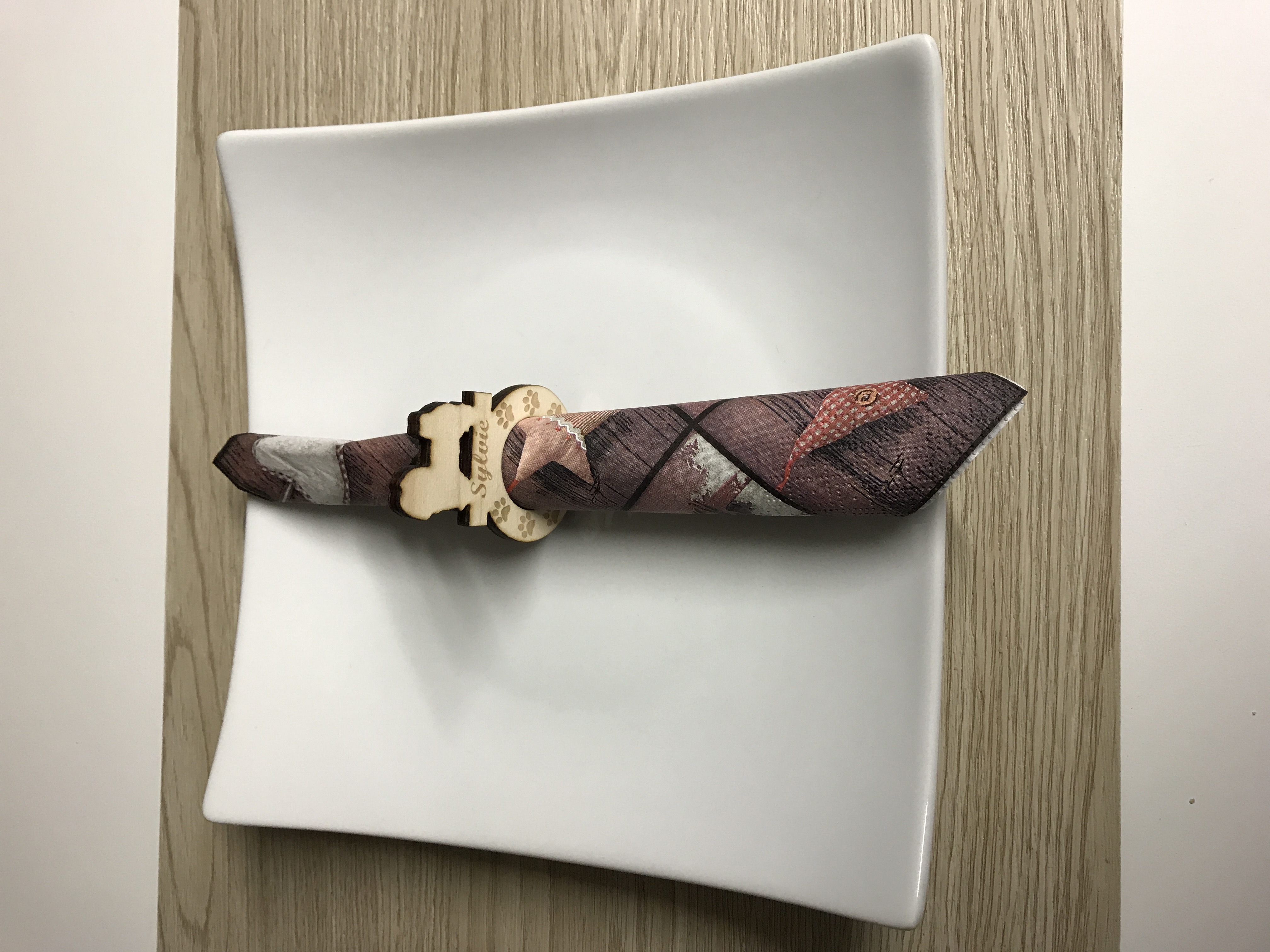 Lasercut Napkin ring Dog