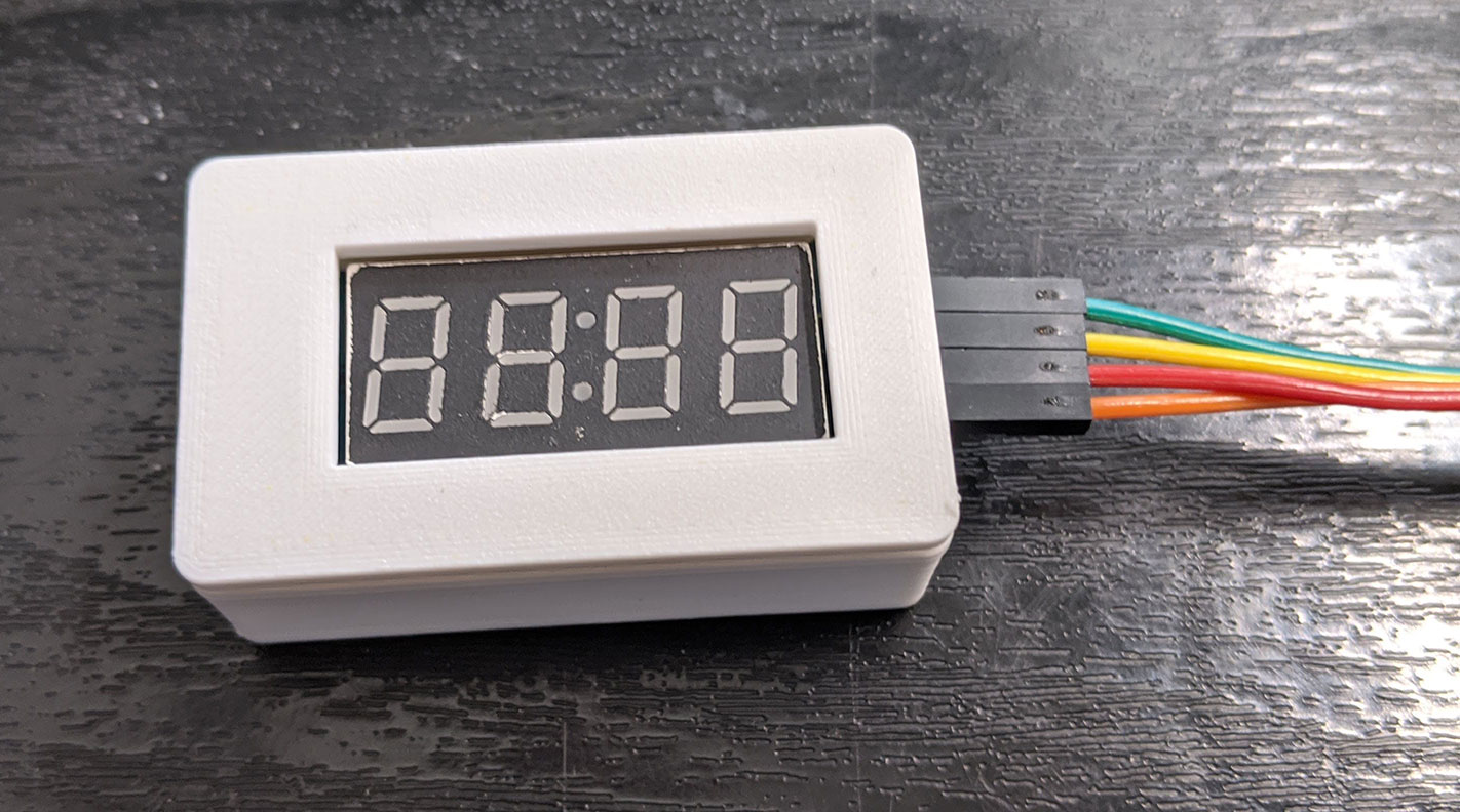 Case for 4-digit LED Display Module w/ TM1637 I2C connection