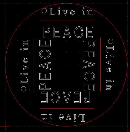 Drink coaster - "Live in Peace" profile 