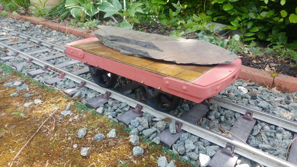 5 Inch gauge Slate. dimoraic slate quarry Flat Wagon