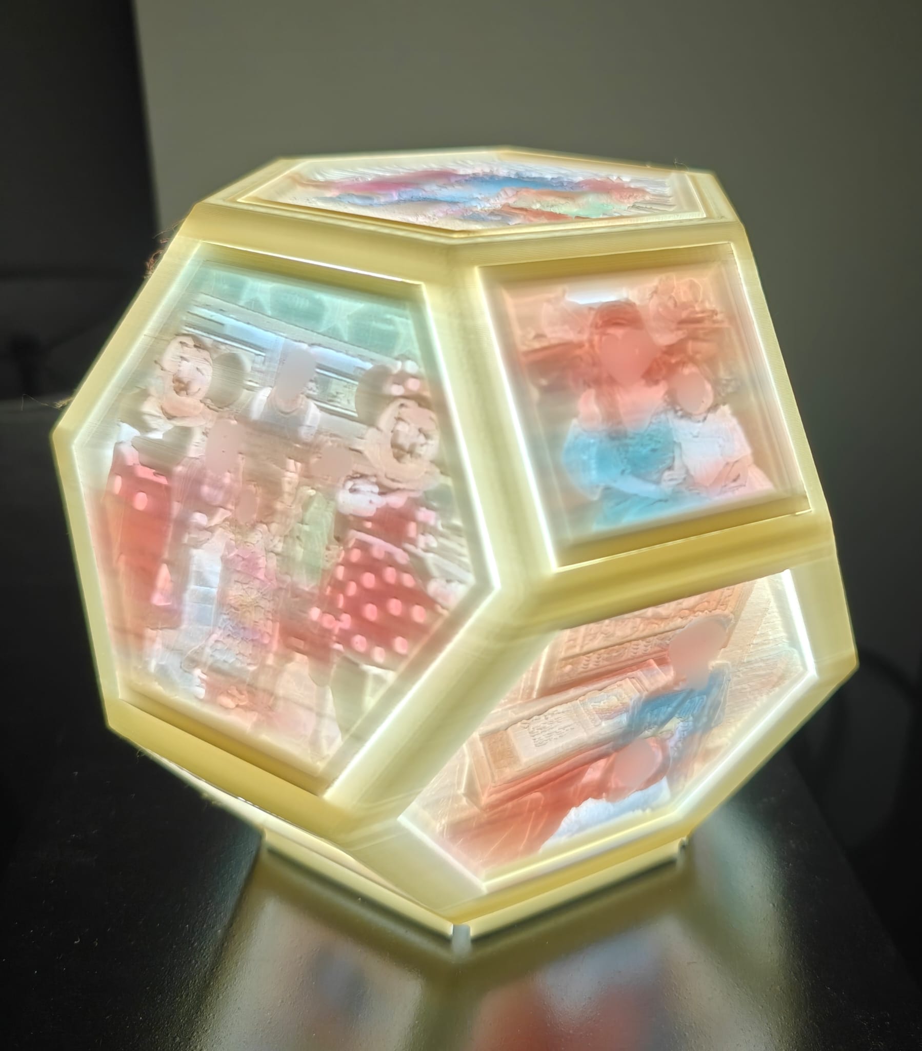 Lithophane Table Lamp  (Truncated Octahedron)