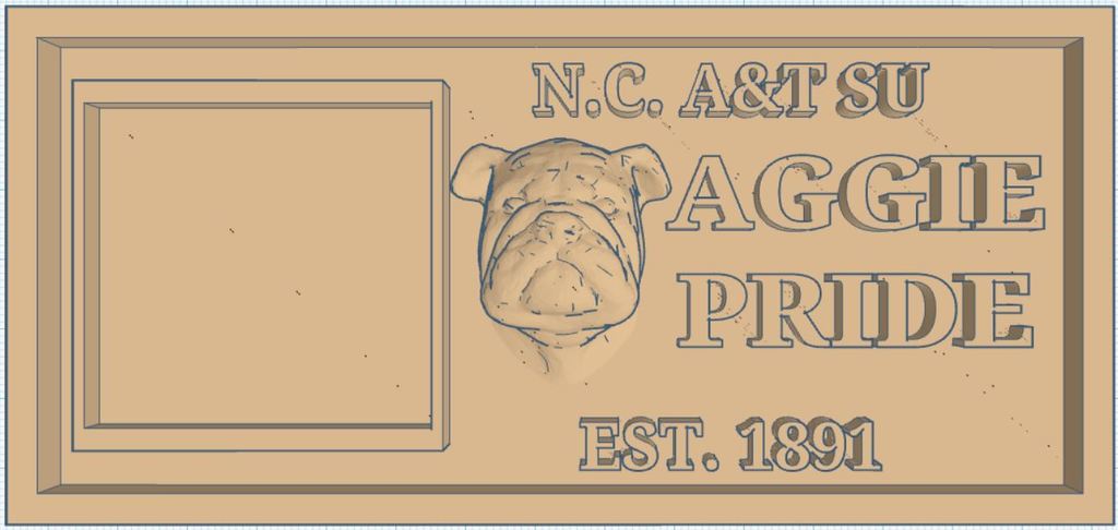 Aggie Pride NCAT Personalized Logo Patch