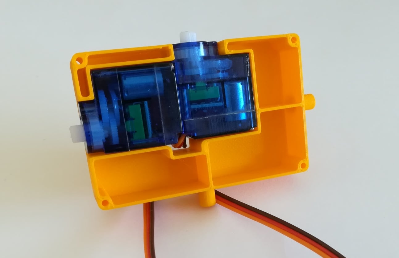 Flat pan tilt servo bracket