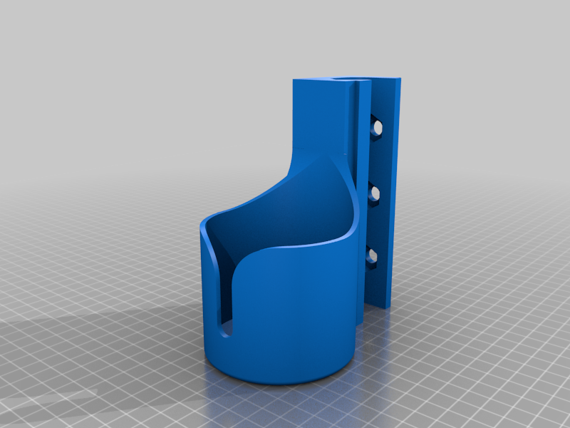 Beer Holder for Rod (music stand) in Openscad