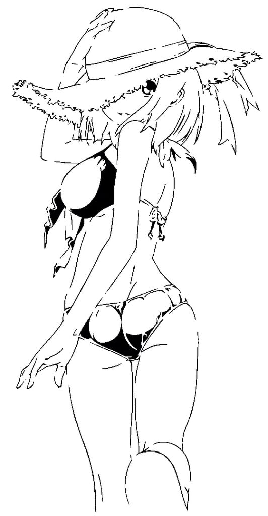 Anime beach girl 4