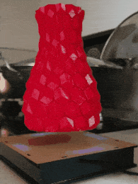 Miniatura 2 do modelo 3D Levitation Curved honeycomb vase