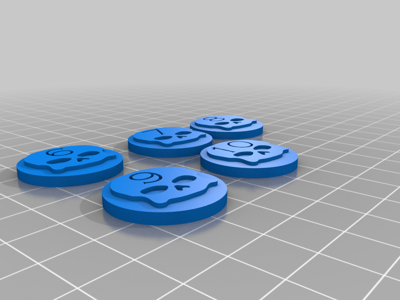 Numbered Tabletop Tokens