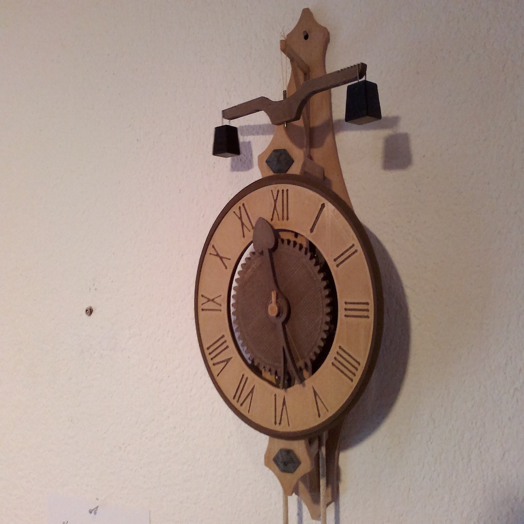 3d-gedruckte Frühgotische Uhr / 3d printed Early gothic clock