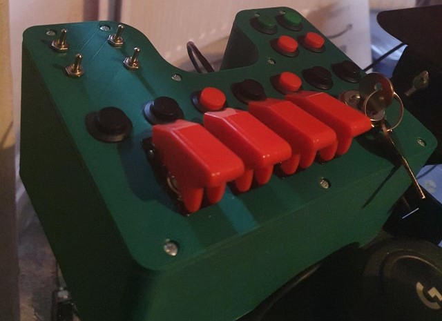 Button Box with mounting holes for Xrocker wheel frame