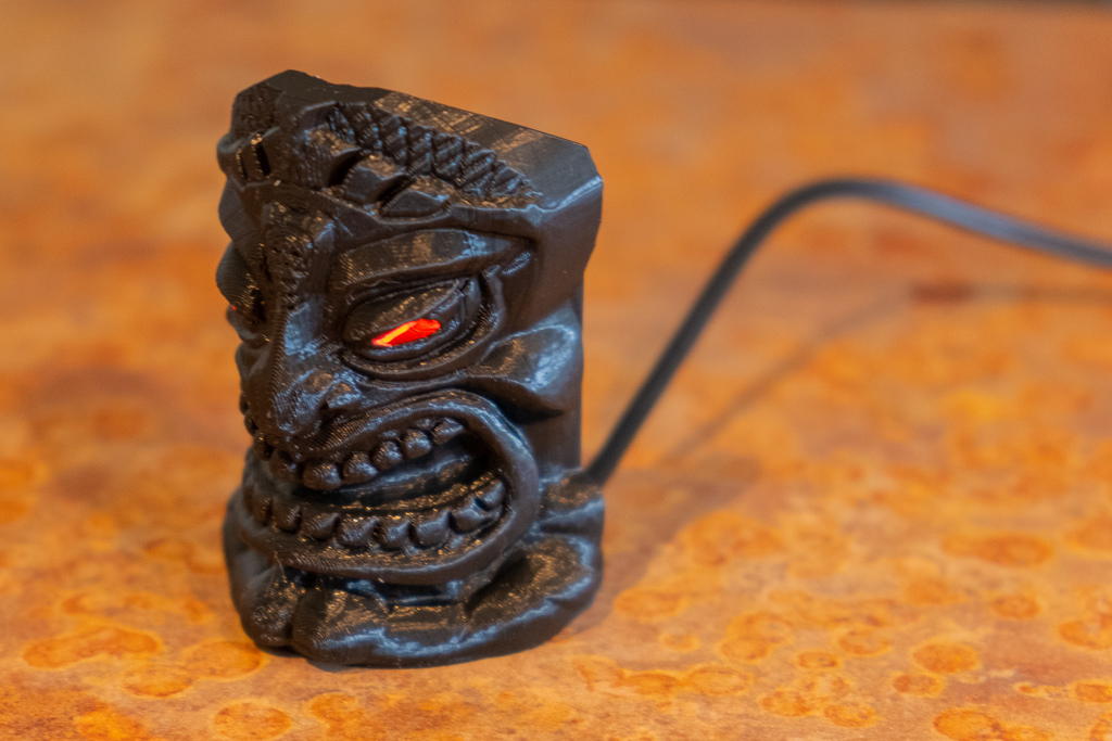 Tiki God of War Ku, Printable USB powered Desktop Light