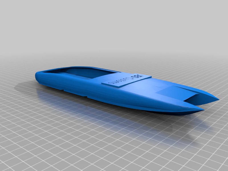 Rc boat hull and trailer