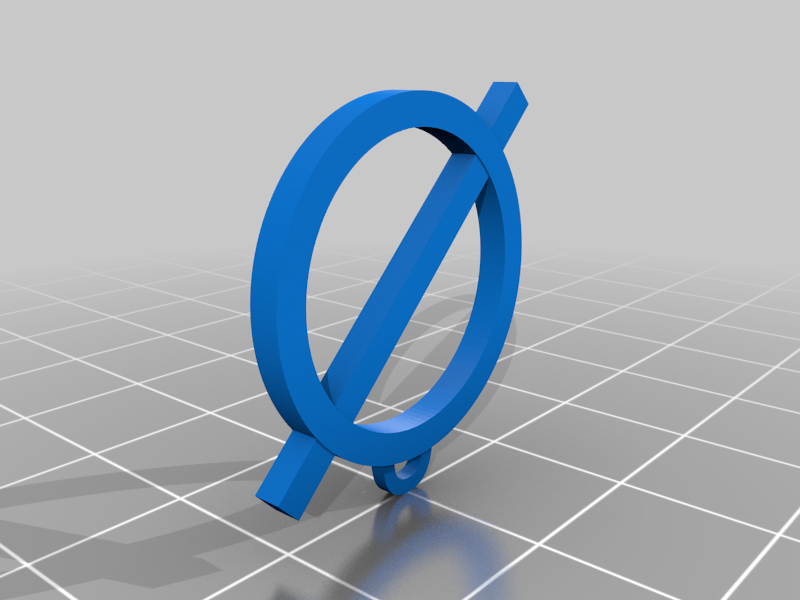 Empty set (neutrois) keychain