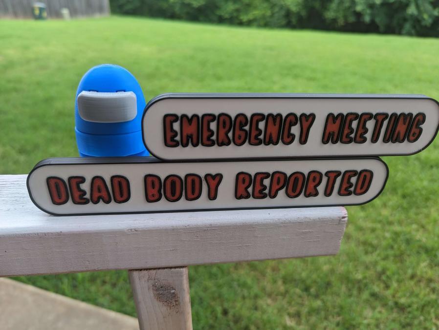 Among Us Dead Body Reported Sign