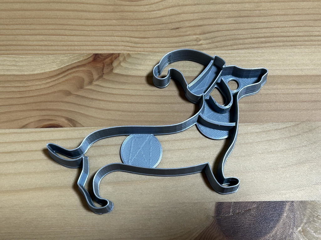 Dachshund with hat cookie cutter