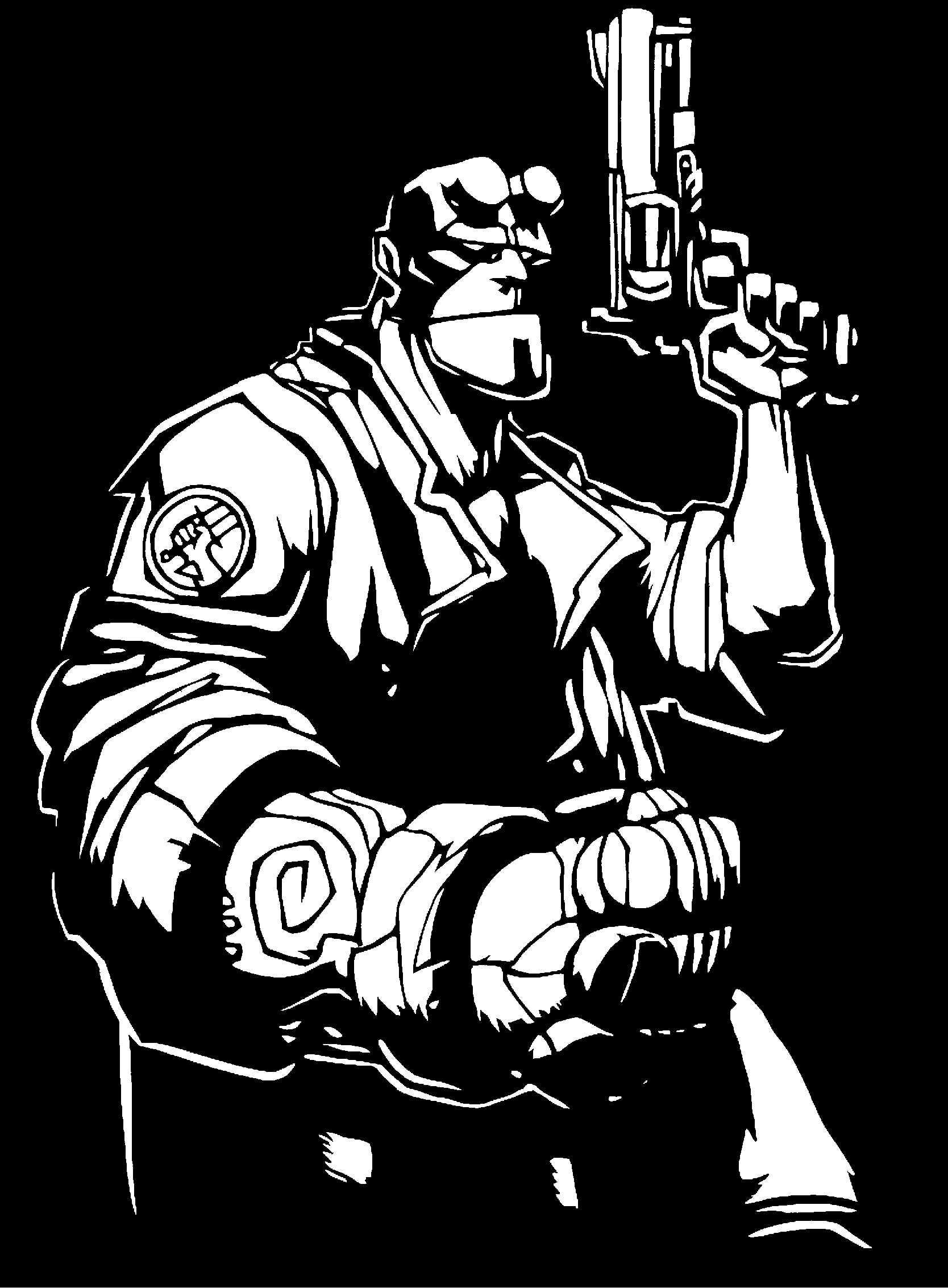 Hell Boy stencil 3