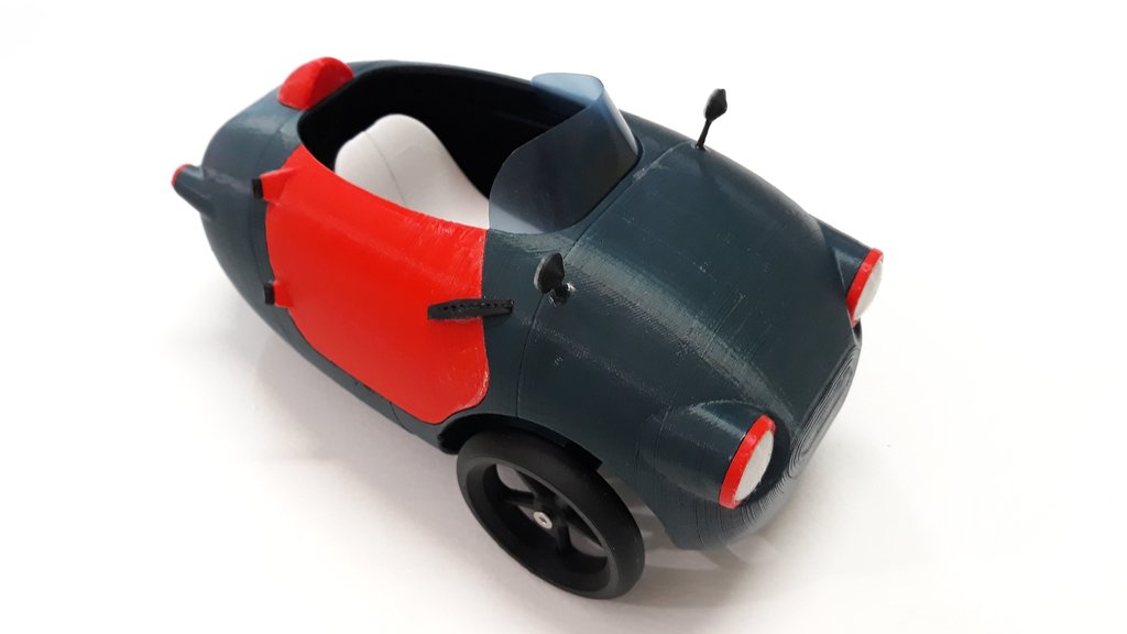 3D PRINTED DIY ELECTRIC CAR, The Jellybean3D 1/10 scale model