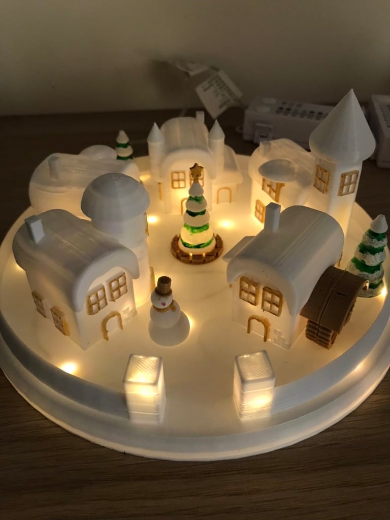 Christmas elf town lamp individual parts