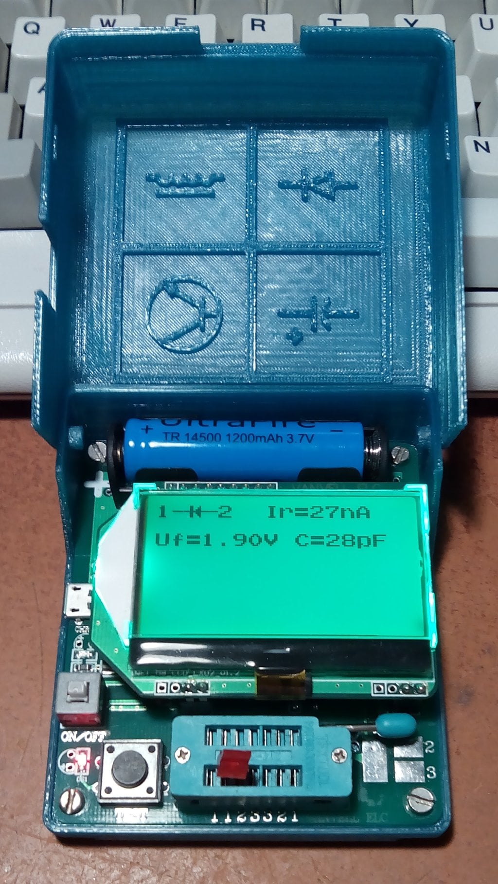 Transistor tester case