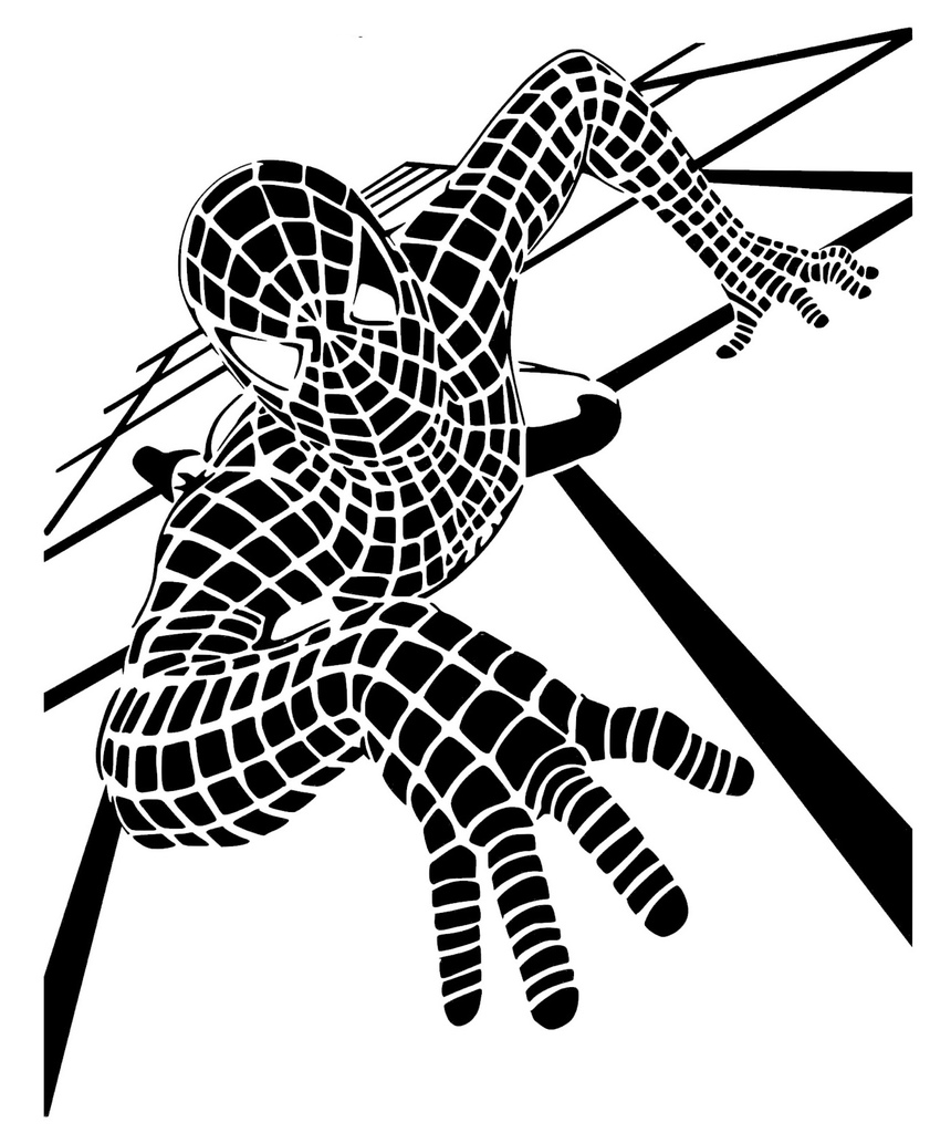 Spiderman stencil 13