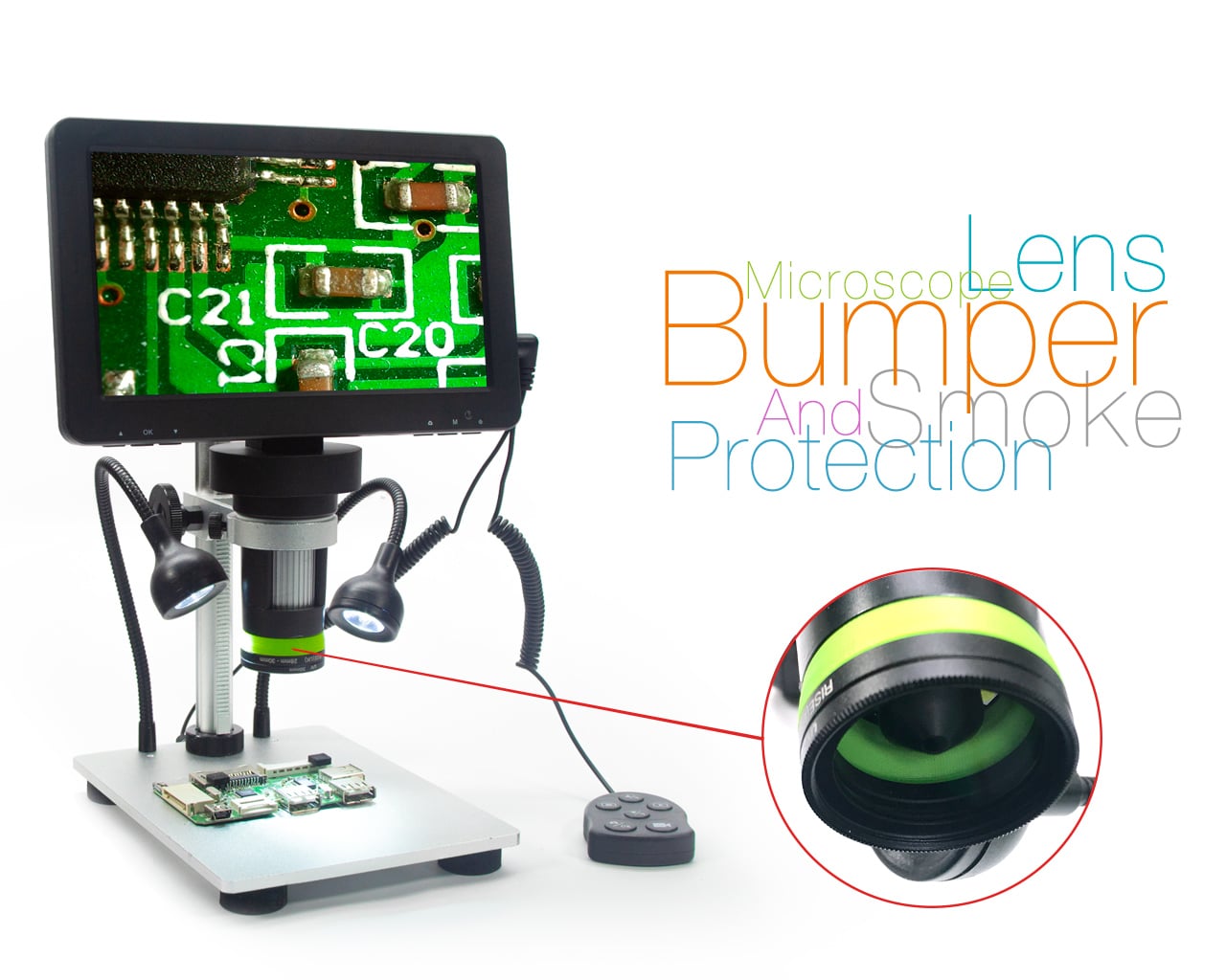 Microscope Lens Bumper and Smoke Protection