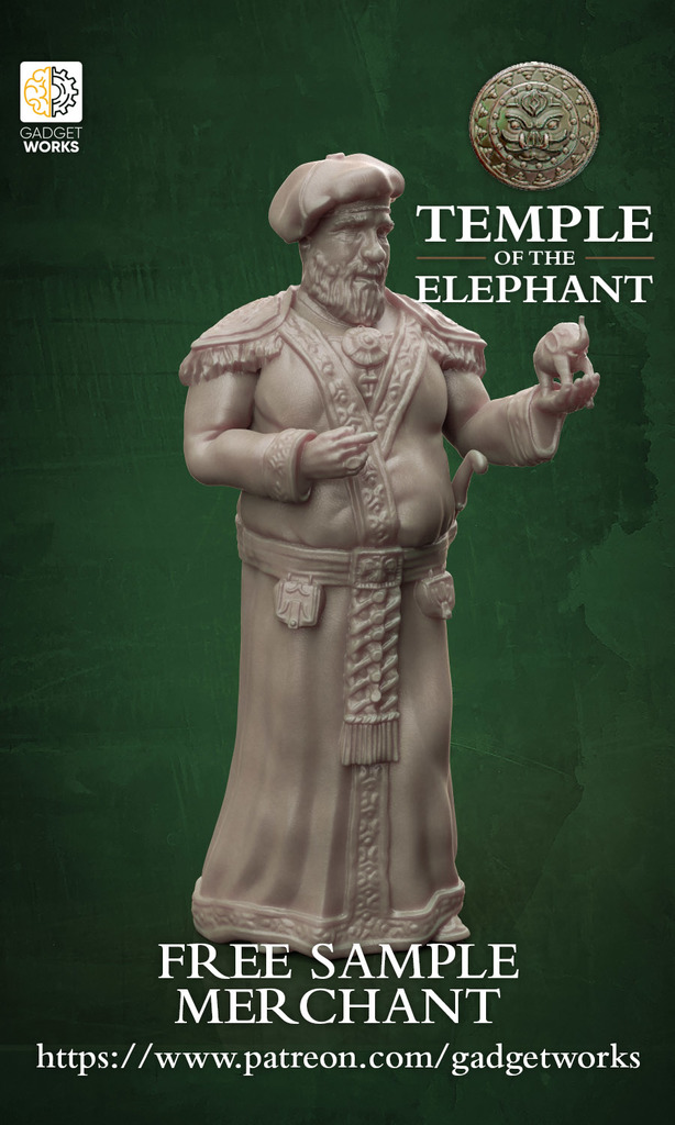 Fat Merchant with elephant statuette