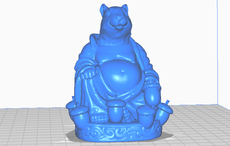 Squirrel Buddha with Tail and Acorns (Animal Collection)