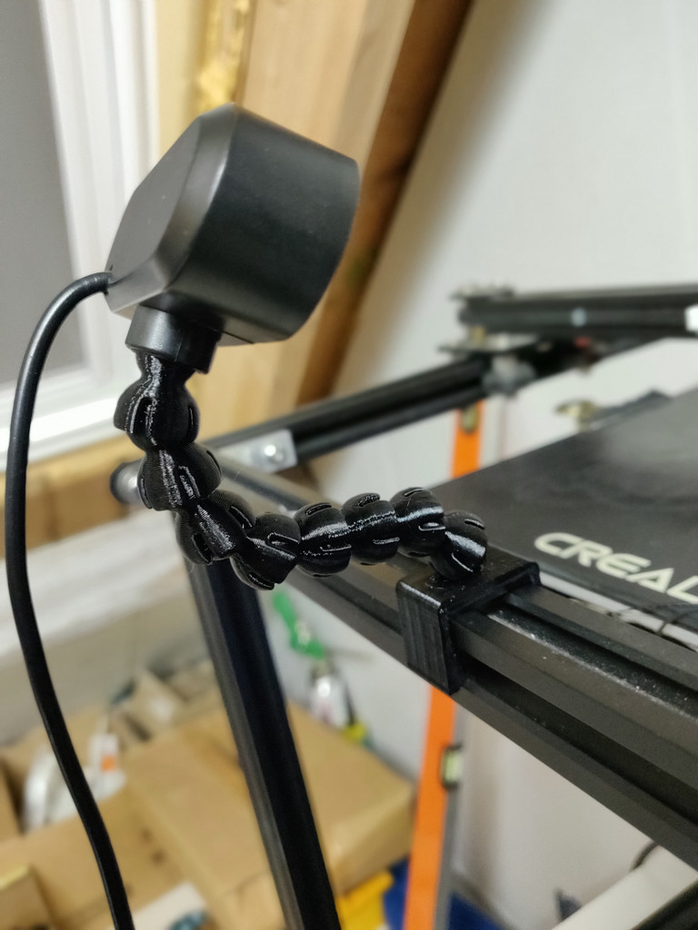 Webcam mount with ball joint for T-slot Ender